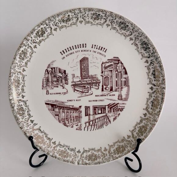 Underground Atlanta Historic City Beneath The Streets Collectors Plate USA VTG - Picture 11 of 13